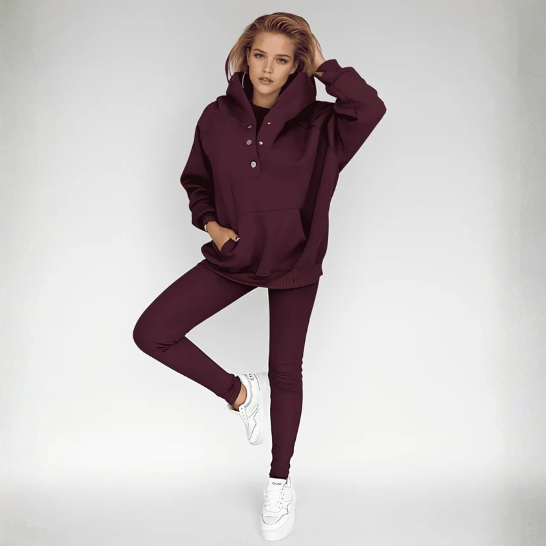 Ensemble Confortable | Sweat À Capuche, Gilet et Pantalon