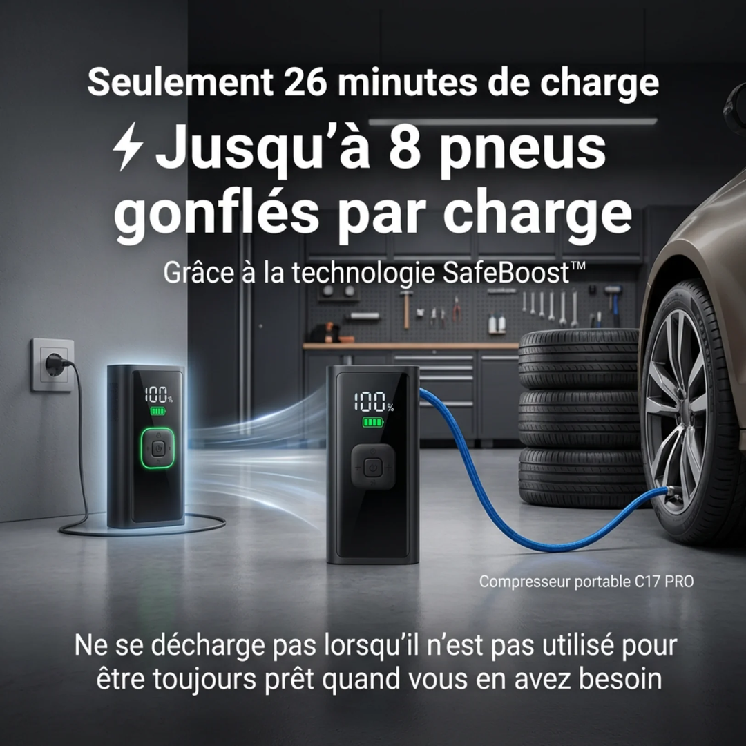 Compresseur d'Air Portable Rechargeable