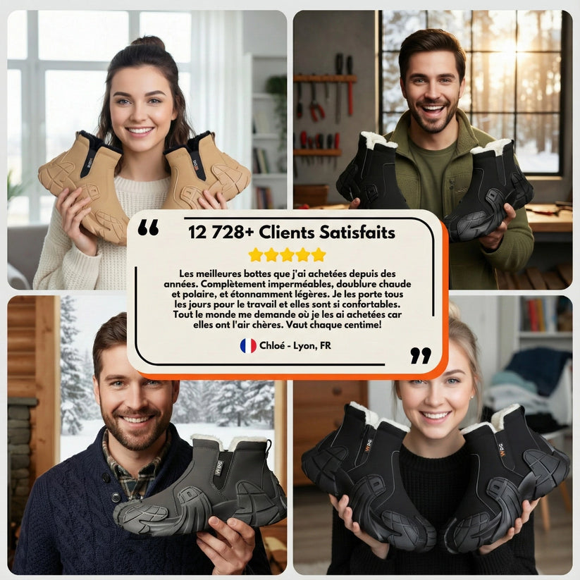 Bottes fourrées imperméables hiver