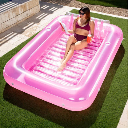 Piscine Gonflable de Bronzage avec Porte-Gobelets