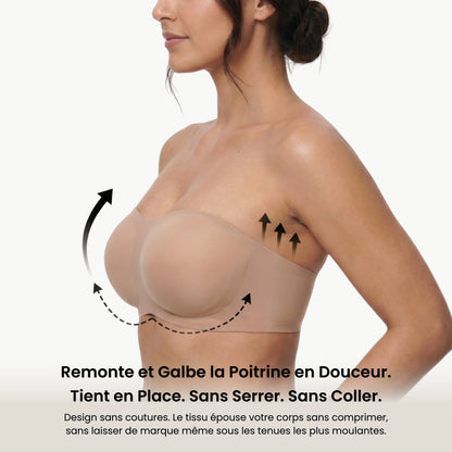 Soutien-gorge invisible sans bretelles push-up discret