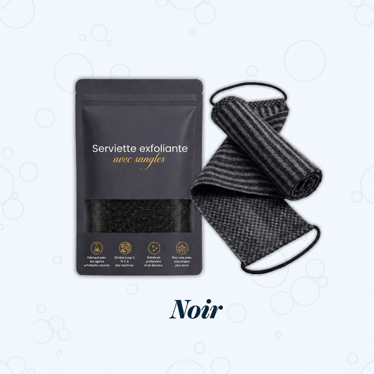 Serviette exfoliante corps longue