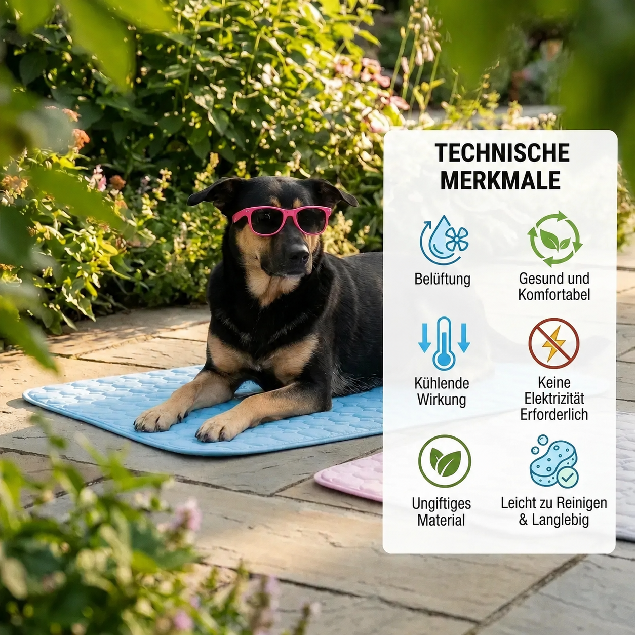 Tapis rafraîchissant chien chat anti chaleur confortable