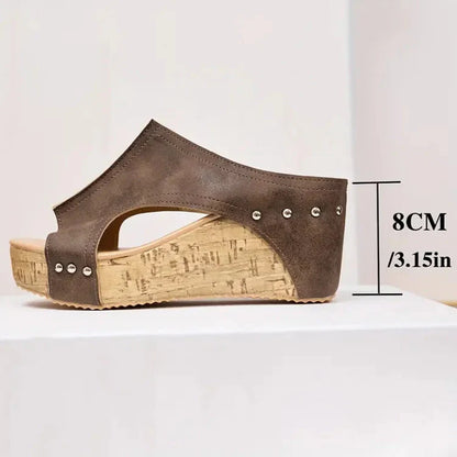 Sandalen mit hohem Absatz und Korksohle