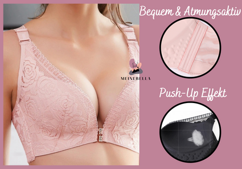Meinebella – Bügel-Push-up-BH ohne Bügel mit Vorderverschluss