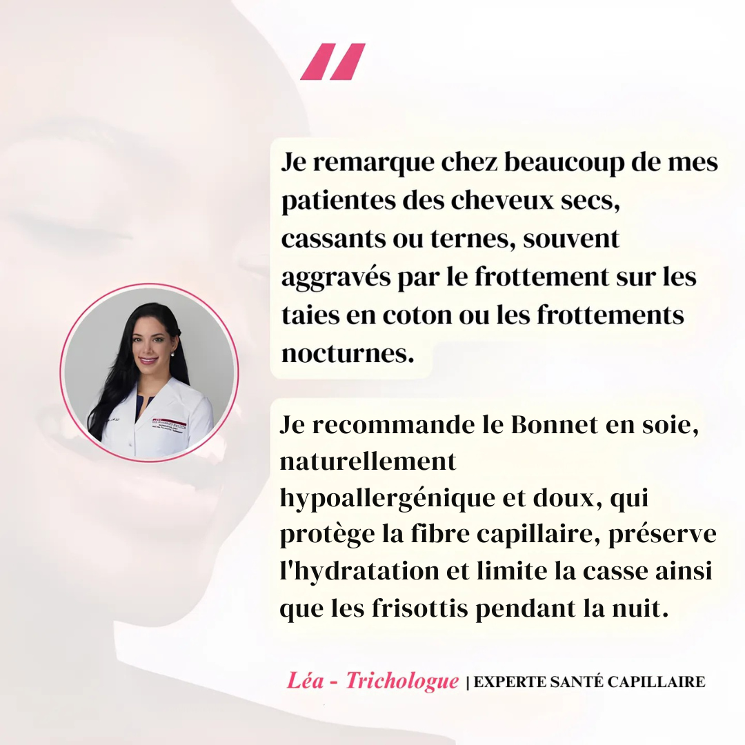 Bonnet de nuit en soie