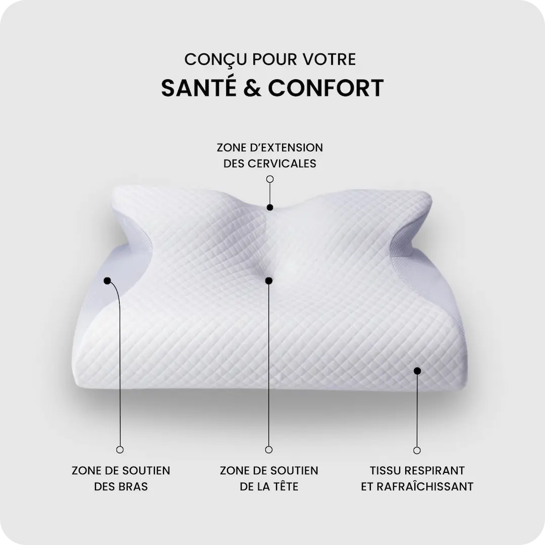 Oreiller cervical ergonomique