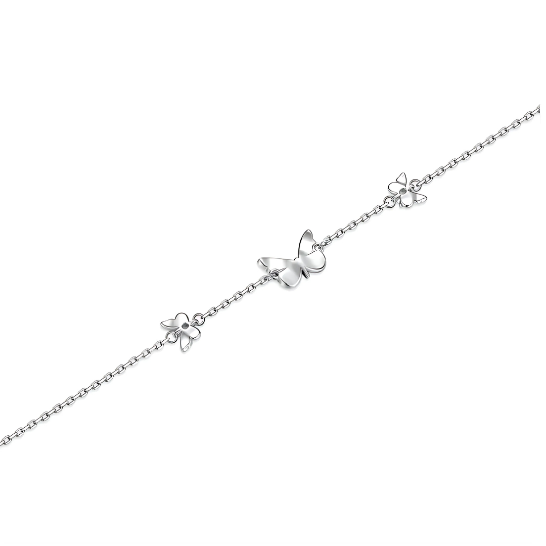 Leuchtende Schmetterlingskette aus 925er Silber