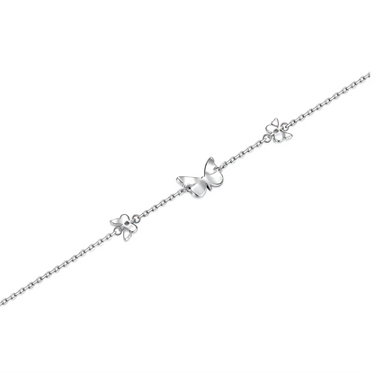 Leuchtende Schmetterlingskette aus 925er Silber