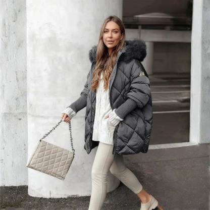 Manteau d'Hiver Quilté avec Capuche