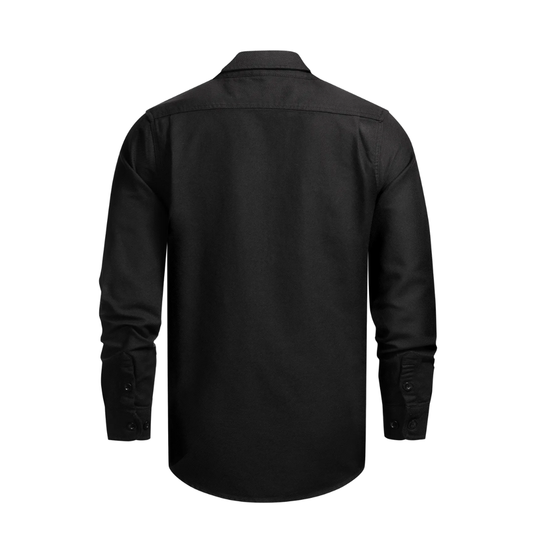 Schwarzes Flanellhemd Herren