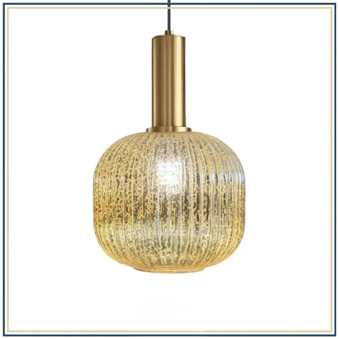 Lampadaire décoratif en verre texturé