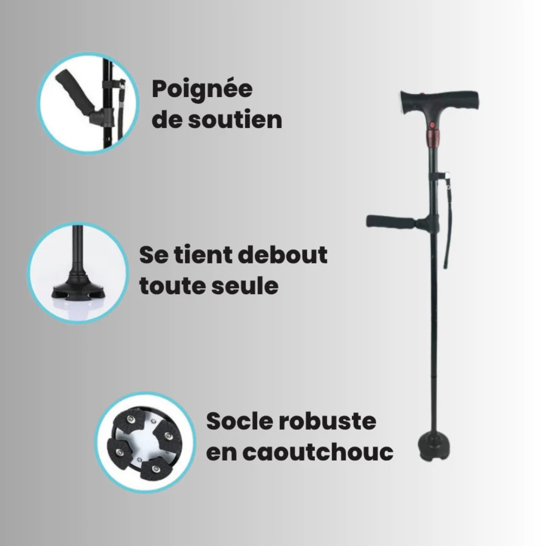 Canne de soutien pour marcher et se lever en toute sécurité