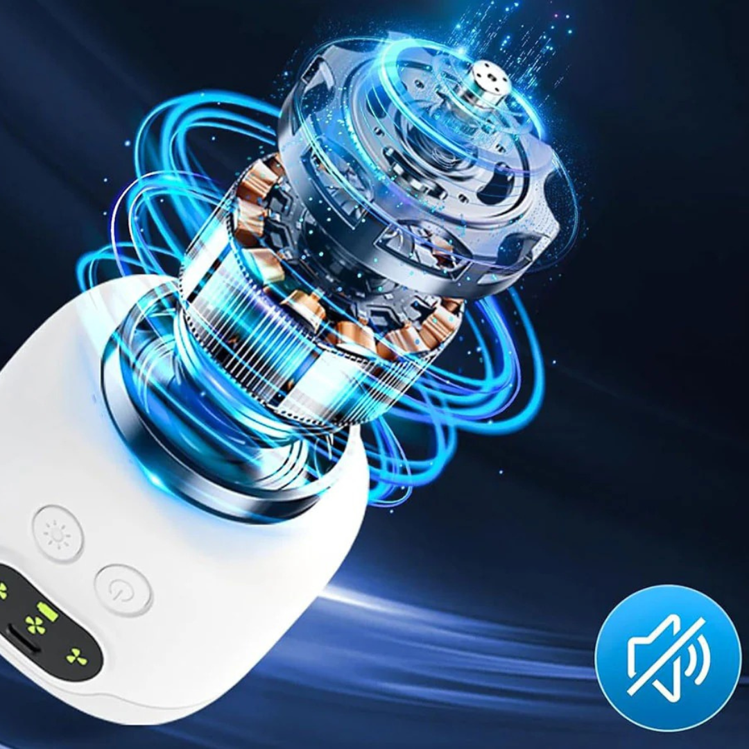 Tragbarer, wiederaufladbarer Ventilator mit LED und Fernbedienung