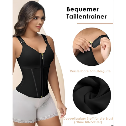 Corset en latex avec fermeture éclair