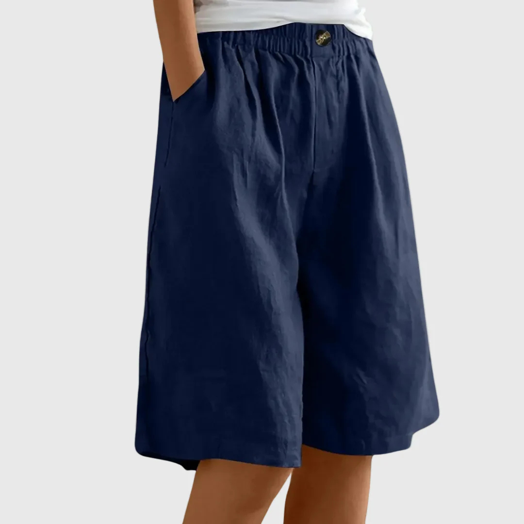 Weite Damen-Shorts mit elastischem Bund