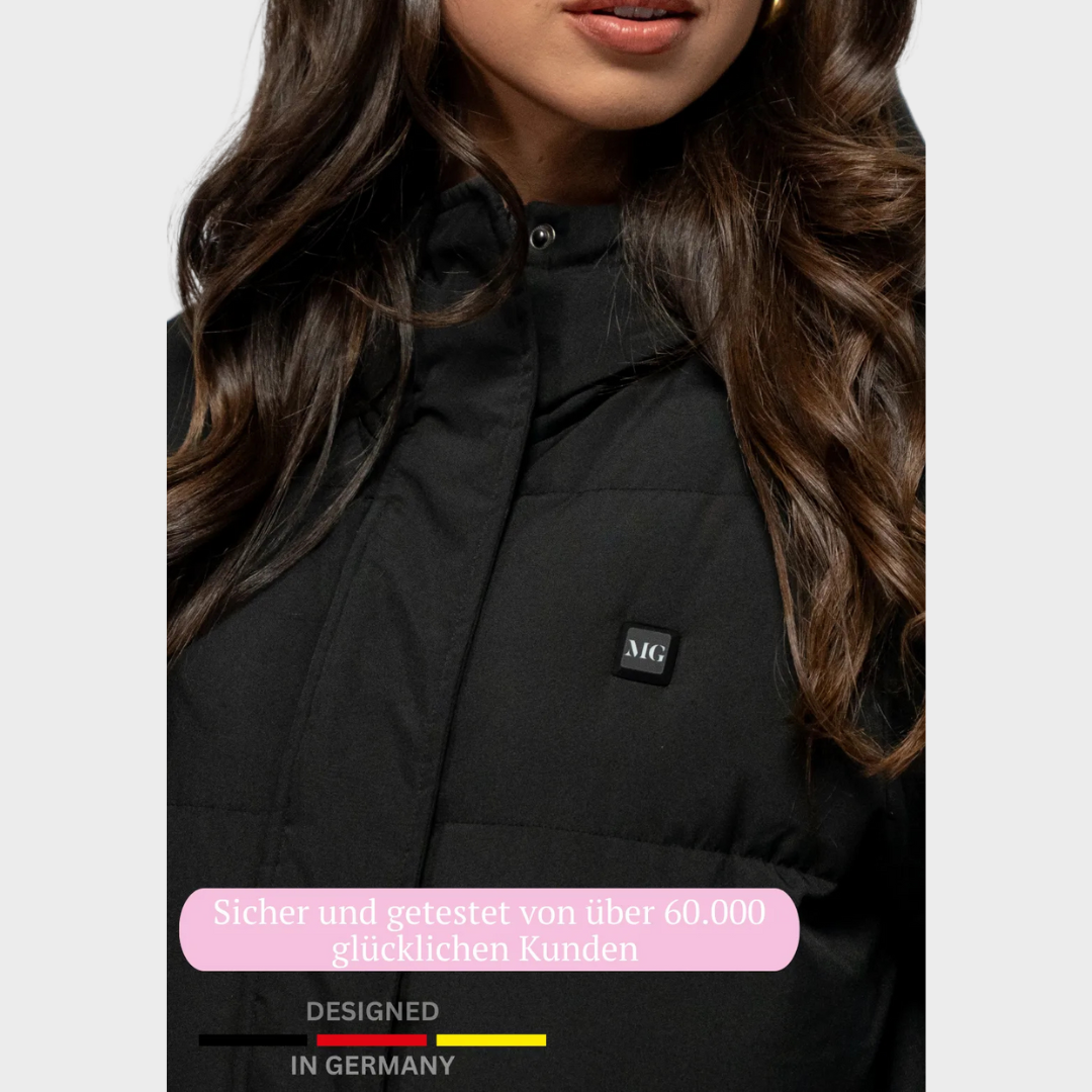 Lange beheizte Damenjacke