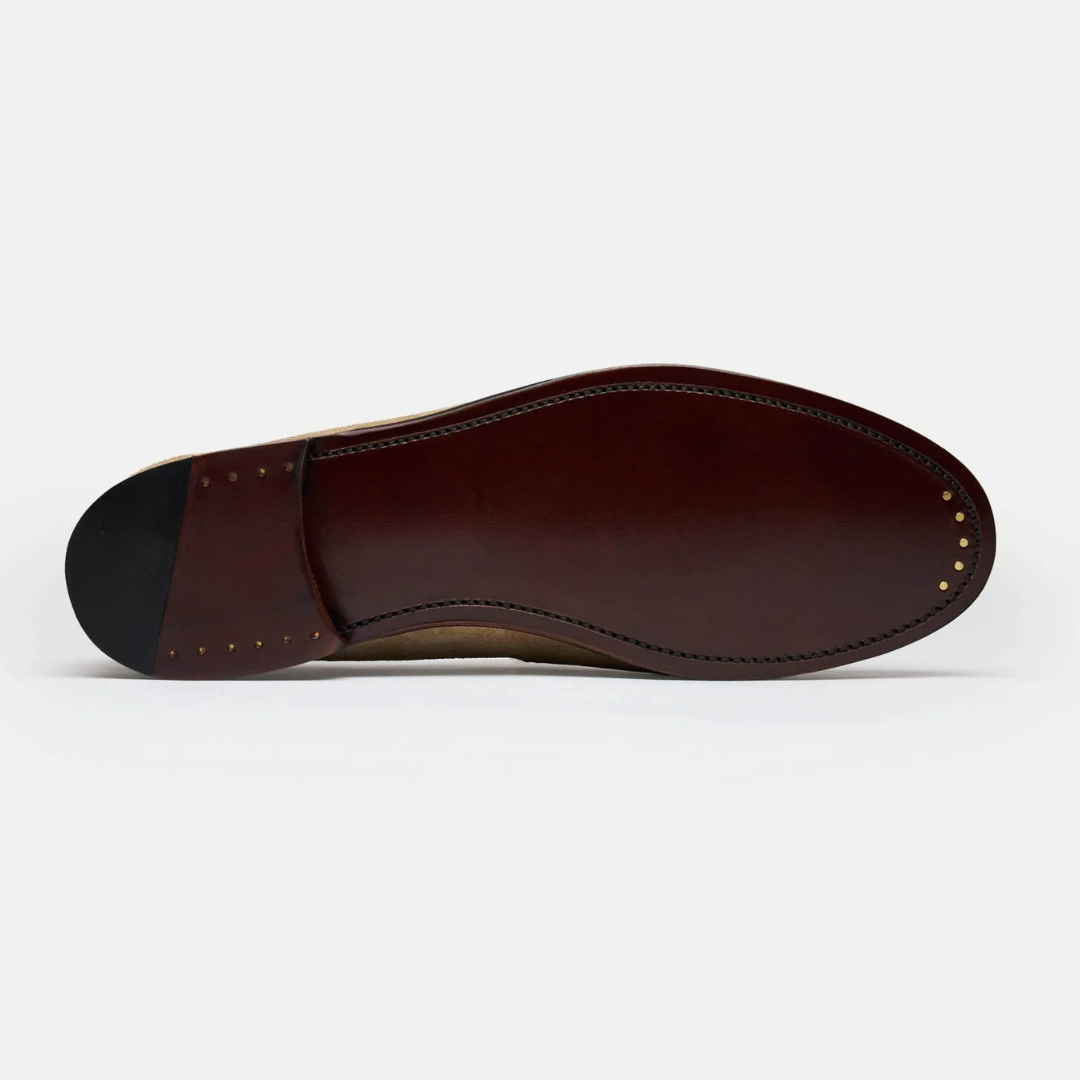 Elegante und bequeme Herren-Mokassins aus braunem Wildleder