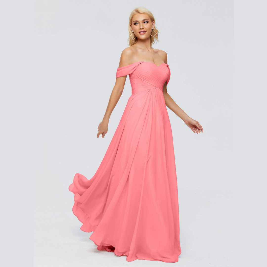 Robe de Demoiselle d'Honneur Élégante à Bretelles