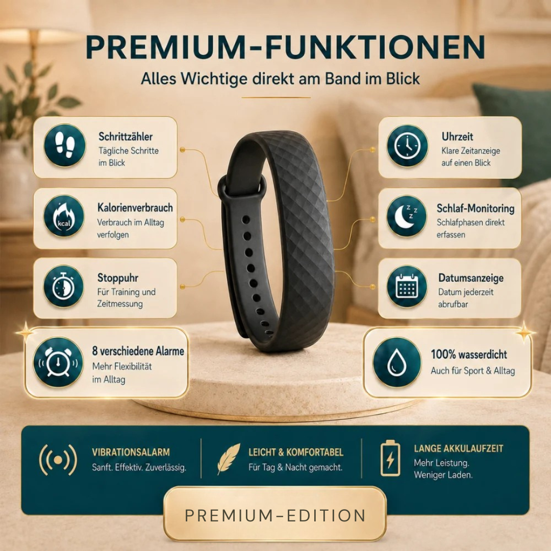 Intelligentes Armband mit Vibrationswecker