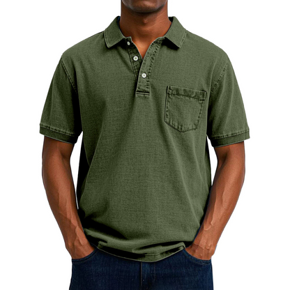 Chemise Polo Vintage Décontractée pour Homme