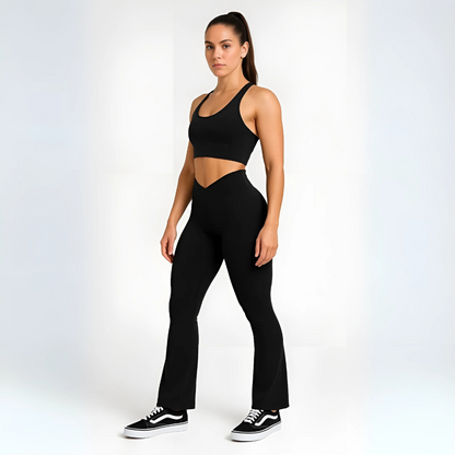 Figurformende Leggings mit Schlag