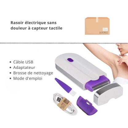 Rasoir électrique indolore pour une épilation douce et efficace