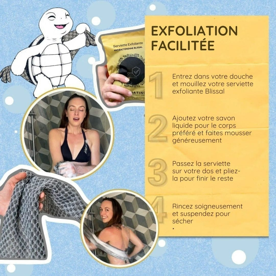 Serviette Exfoliante pour Douche