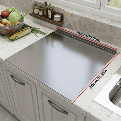 Rutschfeste Schneideunterlage aus Edelstahl für Küche und Backen