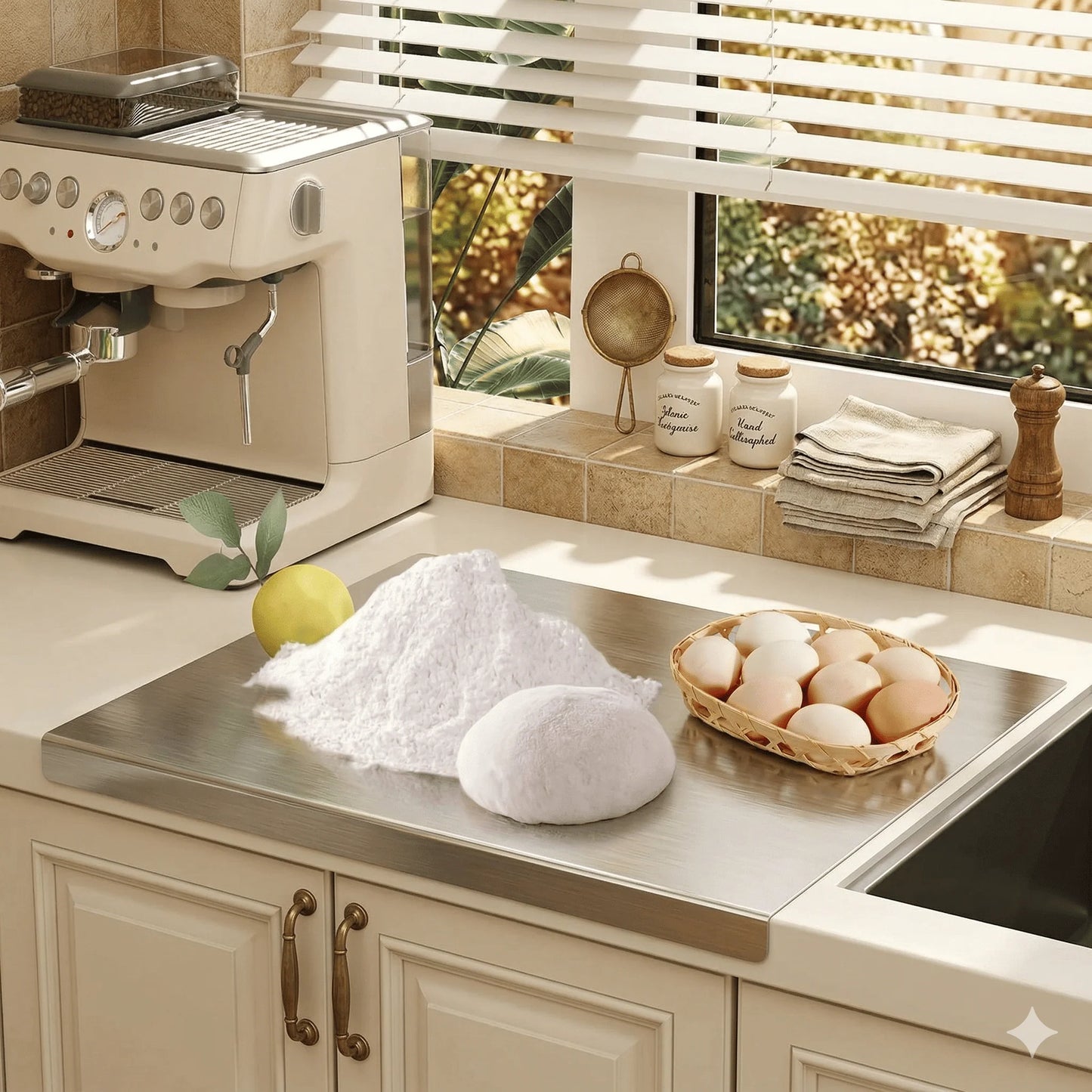 Rutschfeste Schneideunterlage aus Edelstahl für Küche und Backen