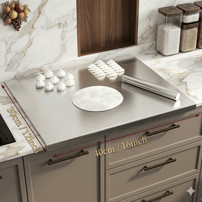 Rutschfeste Schneideunterlage aus Edelstahl für Küche und Backen