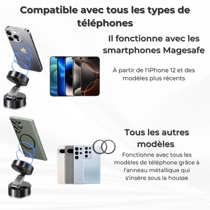 AirLock™ – Support de téléphone à ventouse d'une stabilité inégalée