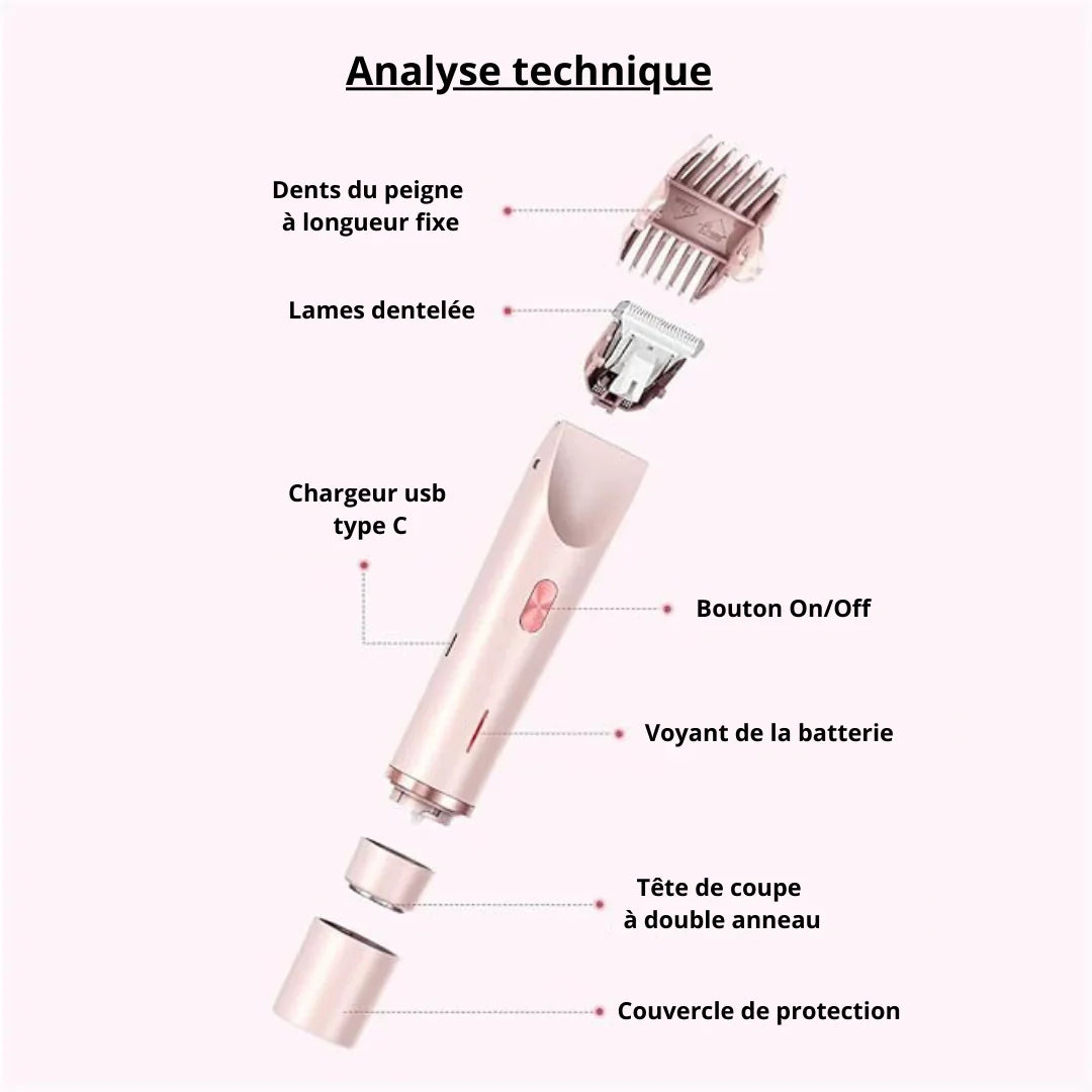 Rasoir électrique 2-en-1 – Peau douce, zéro douleur