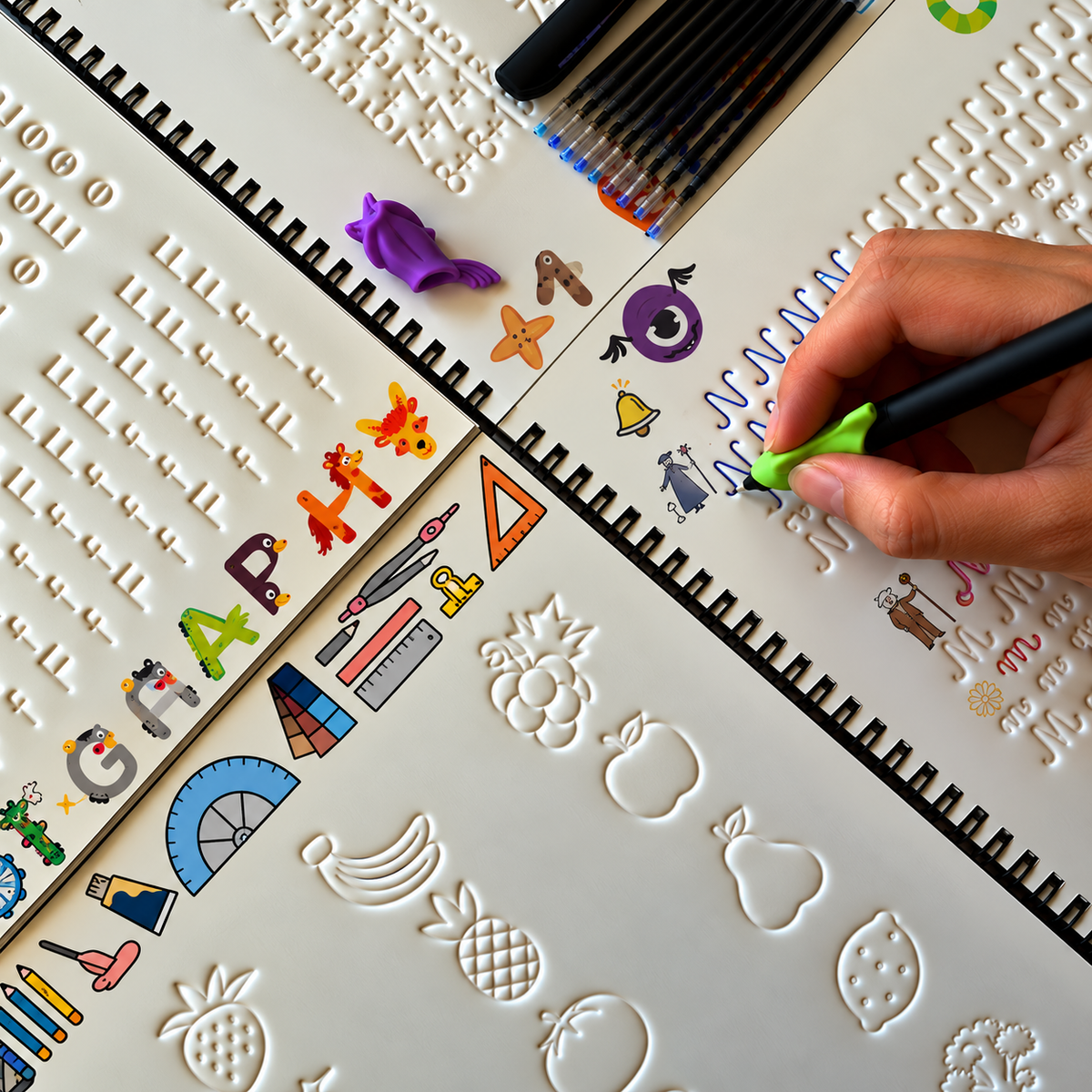 Wiederverwendbares Zauberschreibheft für Kinder