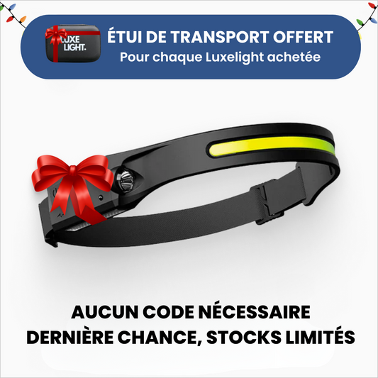 Lampe frontale LED rechargeable avec capteur de mouvement