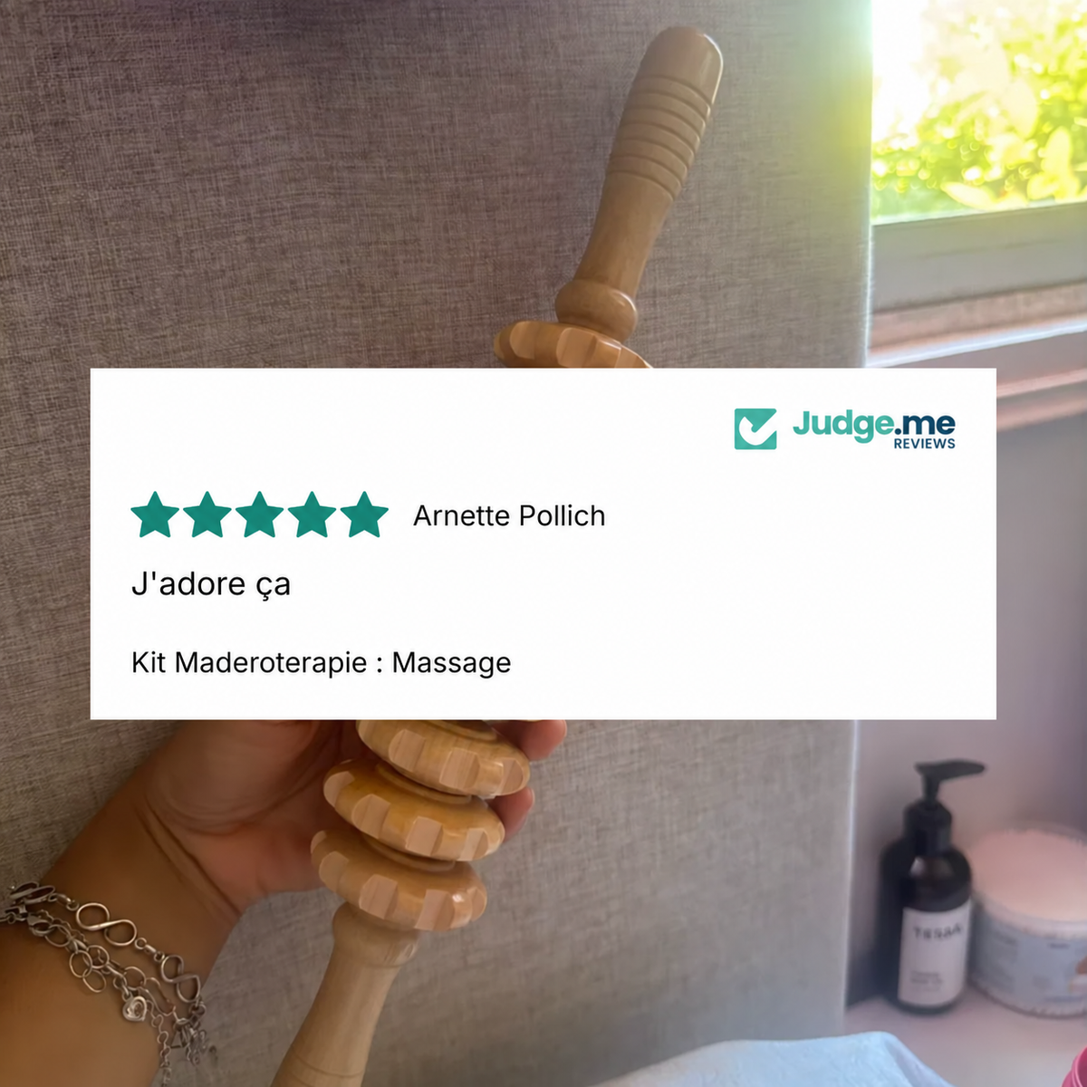 3-teiliges Massage-Set aus Holz