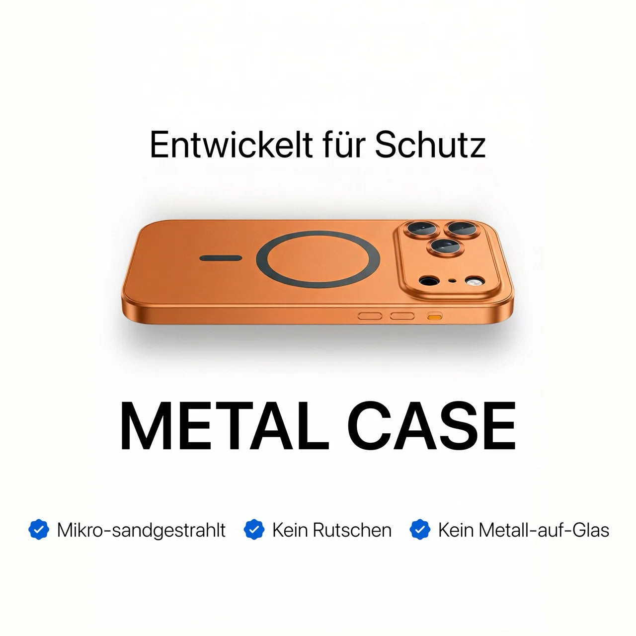 Coque métallique iPhone avec protection caméra