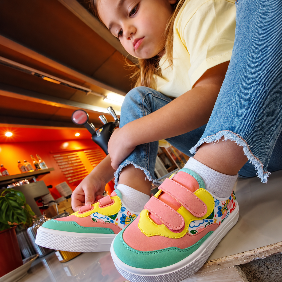 Baskets Enfant à Scratchs