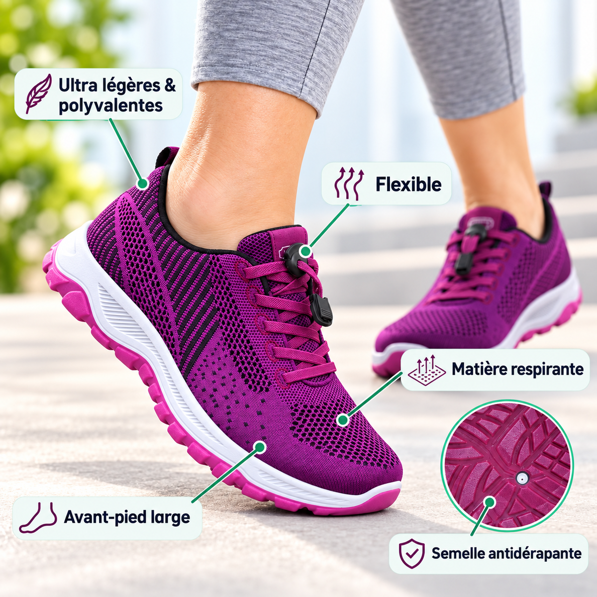 Chaussures Orthopédiques Légères pour Pieds Larges