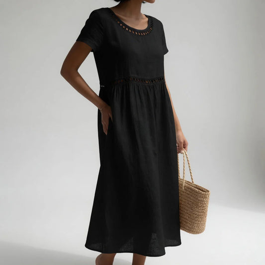Langes besticktes Kleid für Damen