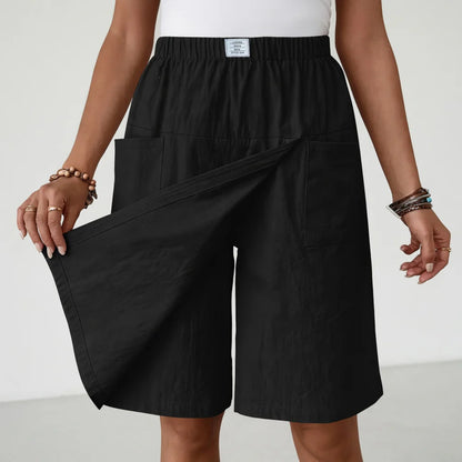 Short taille élastique avec poches