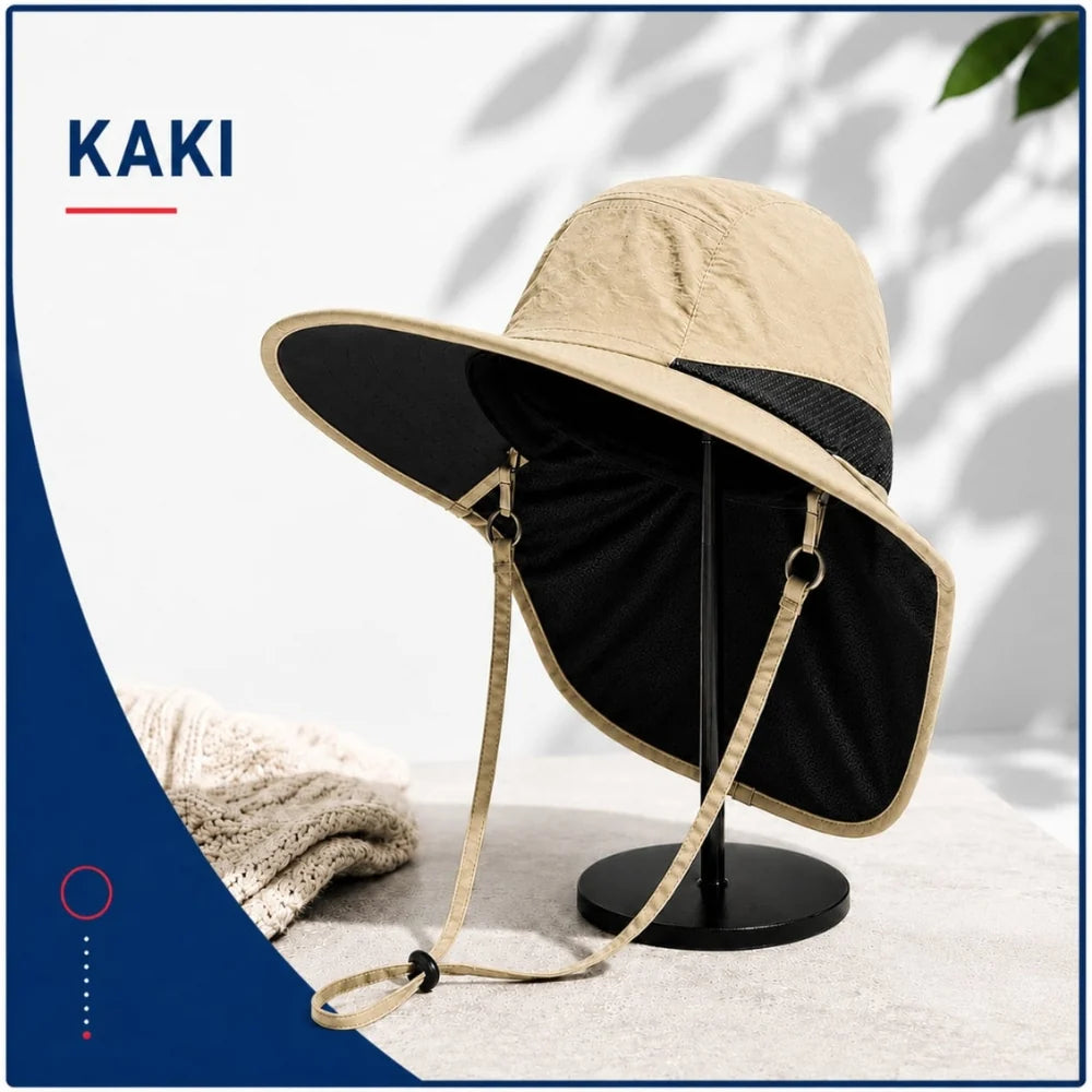 Chapeau de Soleil Large Bord Ajustable