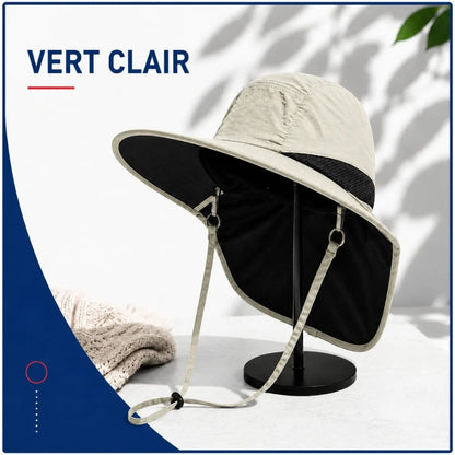 Chapeau de Soleil Large Bord Ajustable