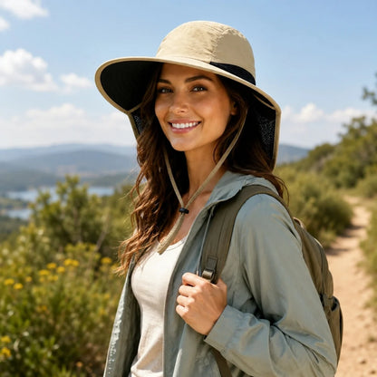 Chapeau de Soleil Large Bord Ajustable