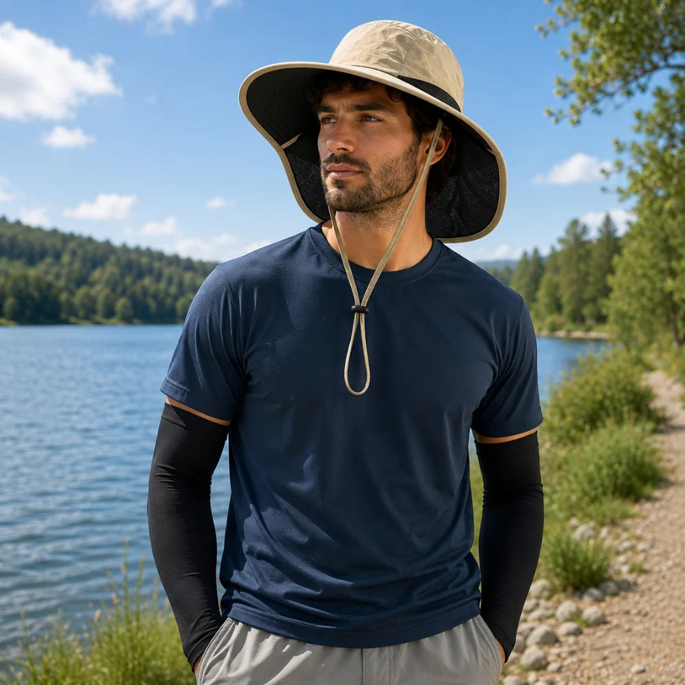 Chapeau de Soleil Large Bord Ajustable