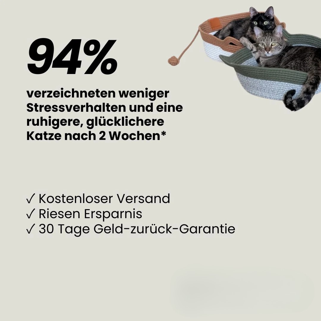 Katzenkorb aus Naturfasern