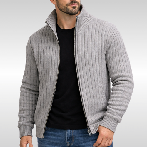 Veste Zippée en Maille Doublée pour Homme