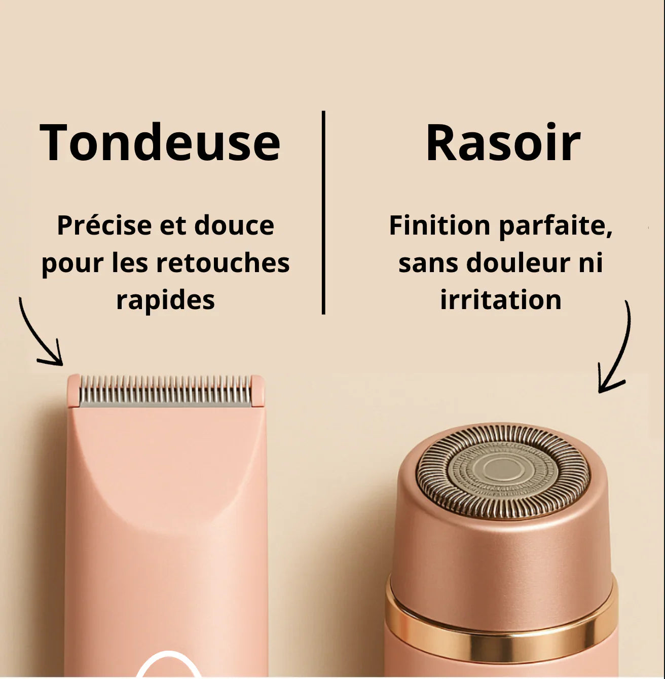 Rasoir électrique 2-en-1 – Peau douce, zéro douleur