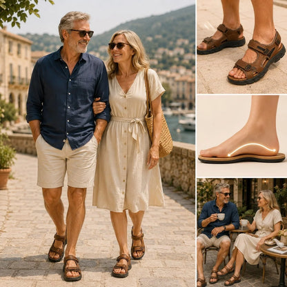 Orthopädische Ledersandalen