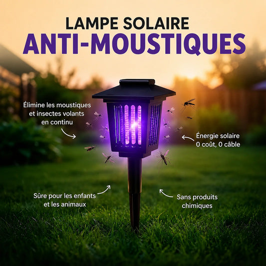 Lampe Solaire Anti-Insectes Extérieur